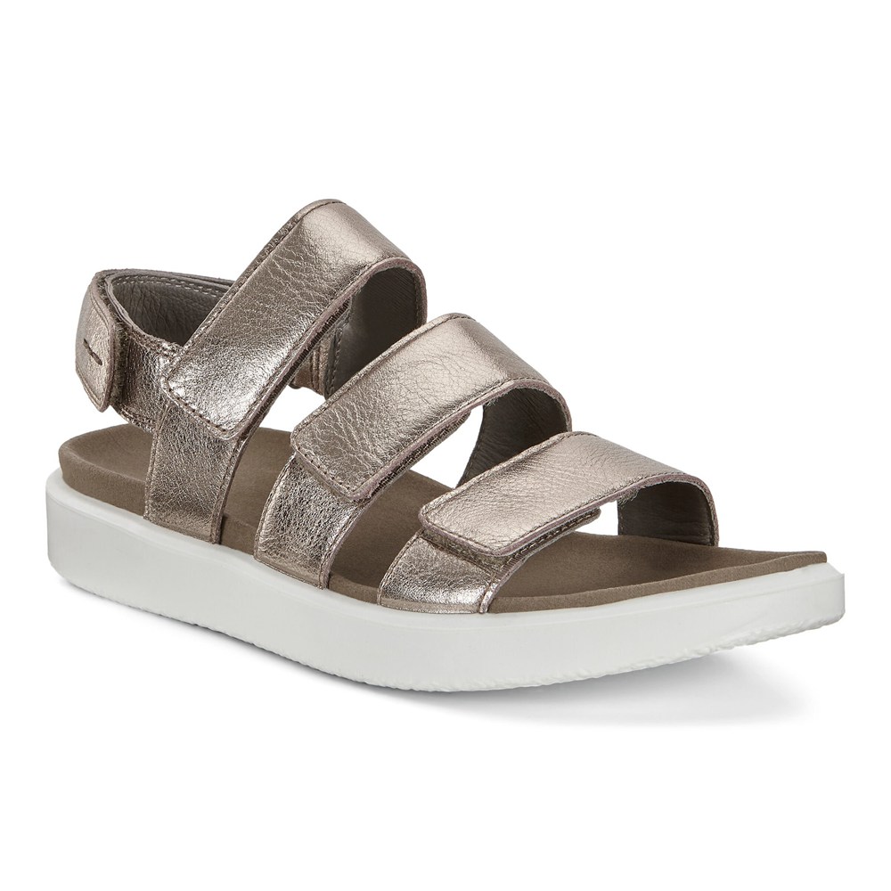 Sandalias Mujer - ECCO Flowt Flat - Plateados - XFE762108